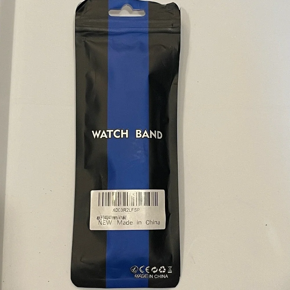 VFAQEE Watch Band Set for Apple Watch 38 40 41mm Khaki Plaid and Black Silicone
